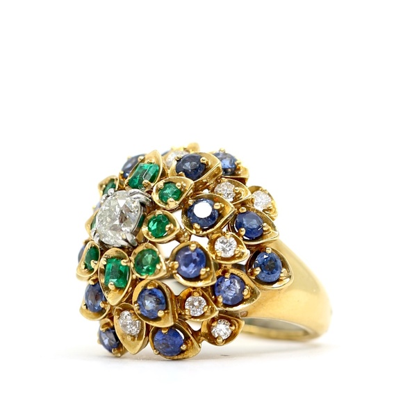 David Webb Antique Tri Colored Ring - Picture 12 of 17